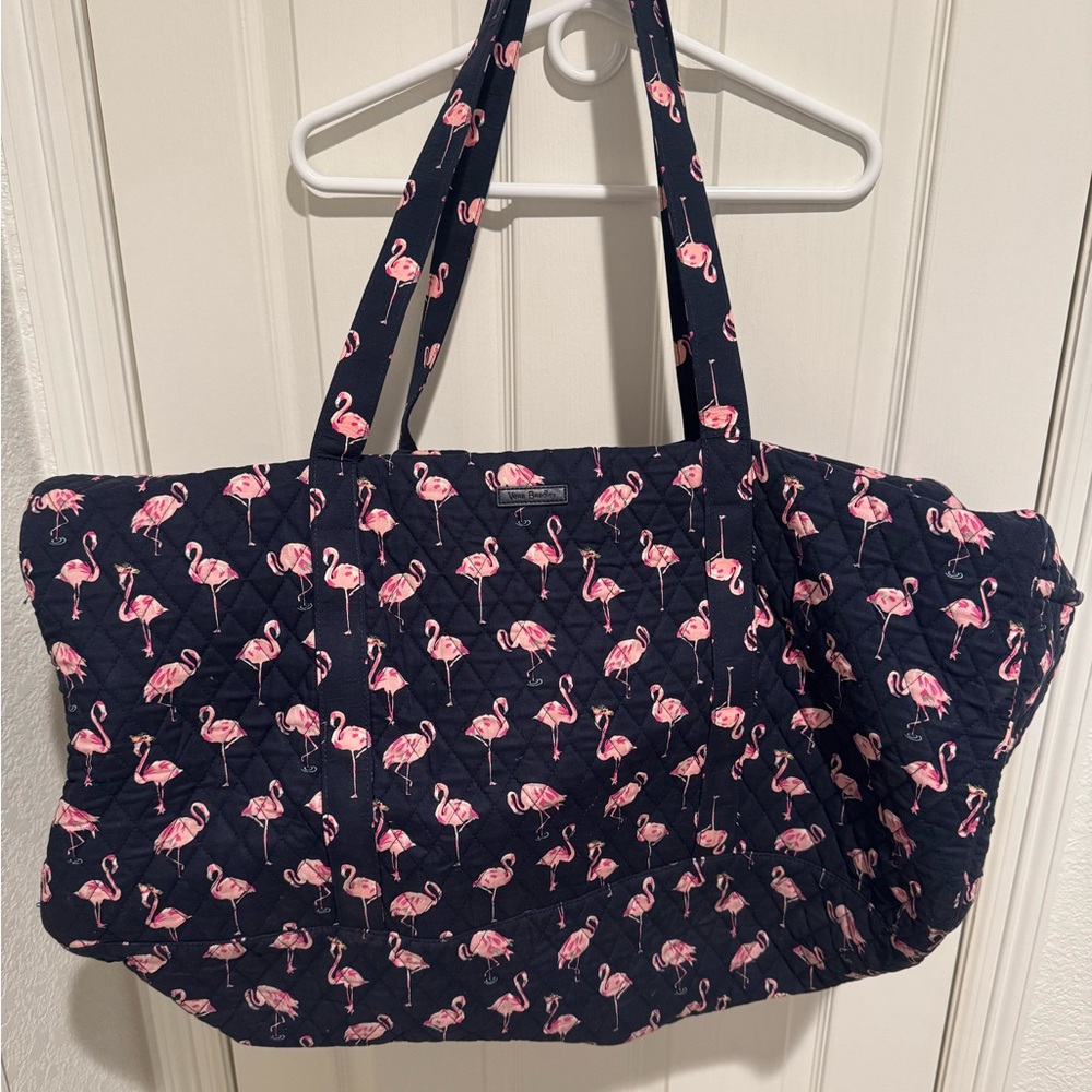 Vera Bradley - Flamingo Print Quilted Large Duffle Bag